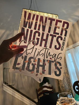 Winter nights and christmas lights
