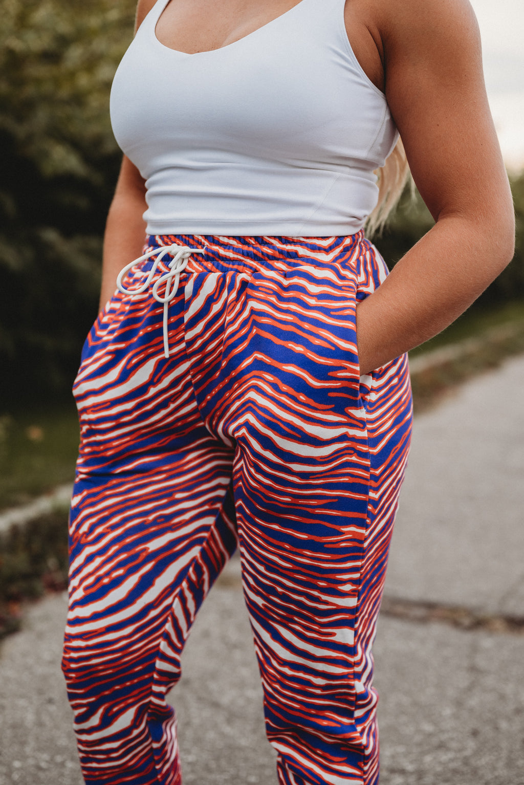 Buffalo Mafia Zubaz Inspired Women's Cut & Sew Casual 